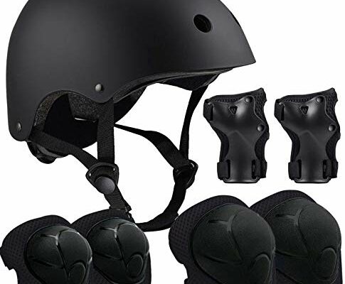 Adjustable Helmet for Ages 3-16 Kids Toddler Boys Girls Youth,Protective Gear with Elbow Knee Wrist Pads for Multi-Sports Skateboarding Bike Riding Scooter Inline skatings Longboard Roller Skate