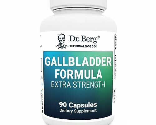 Dr. Berg Gallbladder Formula Extra Strength - Made w/Purified Bile Salts & Digestive Enzymes - Includes Carefully Selected Digestive Herbs - Full 45-Day Supply - 90 Capsules