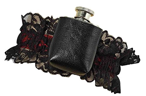 Forum Novelties womens Roaring 20's Gangster Girl Garter and Flask Costume Accessory, Black, One Size US