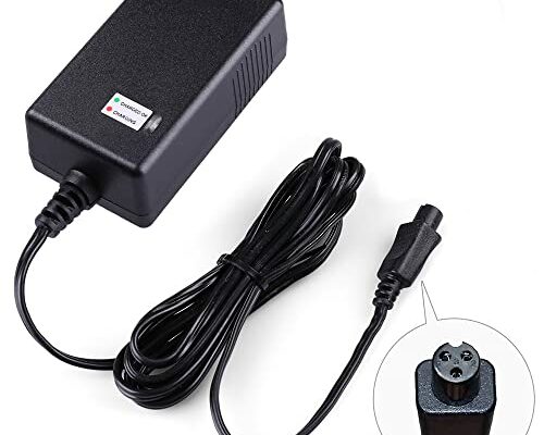 LotFancy Battery Charger, Compatible with Razor Hovertrax 2.0 Electric Scooters, Swagtron T1, T3, T6, Power Supply Adapter for 36V 42V Lithium Battery, UL Listed, Mini 3-Prong Connector