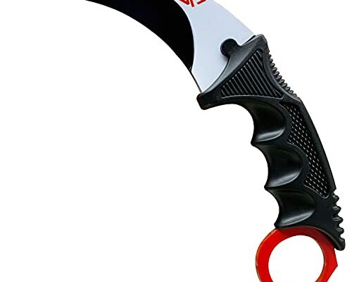 MSGumiho Karambit Knife Trainer No Offensive Karambit Trainer Stainless Steel Practice Training Knife Karambit Knife with Sheath for Beginner 100% Safe Practice Knives Trainer Tool (EXMF)