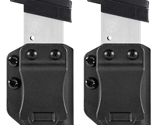 2-Pack Universal Mag Carrier IWB/OWB Magazine Holster Fit 9mm/.40 Single Stack Magazines