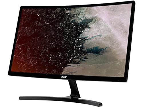 Acer Gaming Monitor 23.6” Curved ED242QR Abidpx 1920 x 1080 144Hz Refresh Rate AMD FREESYNC Technology (Display Port, HDMI & DVI Ports),Black