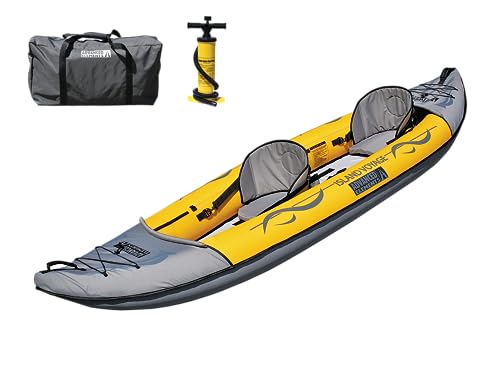 Advanced Elements - Island Voyage 2 Inflatable Kayak - Recreational Convertible Kayak - for 1 or 2 Person - 11 ft - Yellow