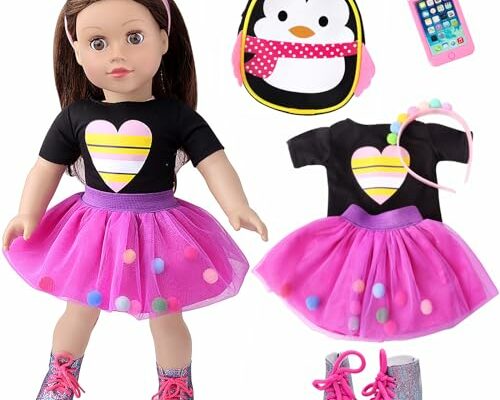 AK KYC 18 Inch American Doll Clothes and Accessories Doll Travel Skating Sport Playset Doll Outdoor Sport Accessories (Not Include Doll)