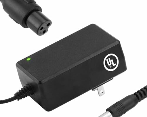 AMPOWSURE 29.4V UL Charger 【3-Prong & 1-Prong Plugs】 Fast and Safe for All Brand's 24V 25.2V 25.6V Pocket Mod, Sports Mod, Electric Scooter, e-Bike Lithium Battery