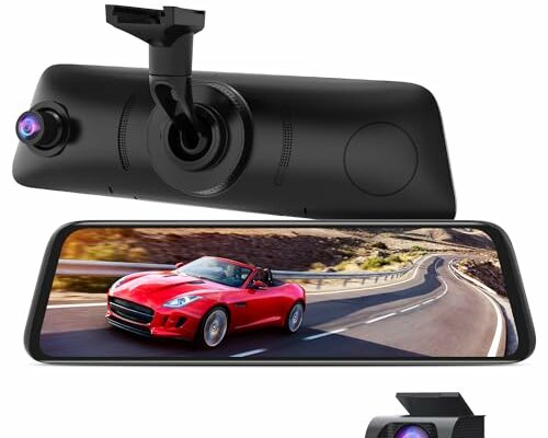 AUTO-VOX V5PRO 1080P 9.35'' OEM Rear View Mirror Camera, Full Laminated Ultrathin Touch Screen Mirror Dash Cam Front and Rear with No Glare, Super Night Vision Car Backup Camera Mirror