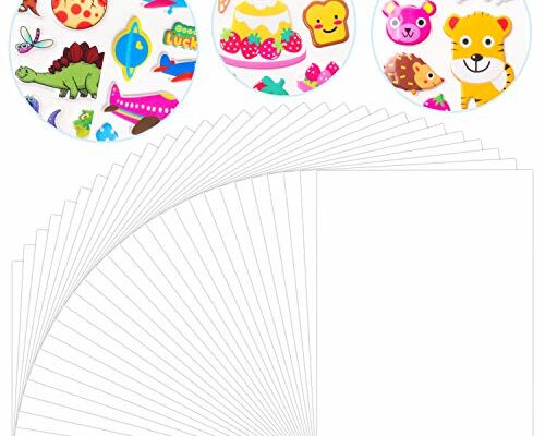 BeYumi 30 Packs Sticker Collecting Album Pages, Reusable Double-Sided Release Papers for Sticker Collecting, Blank Sticker Collecting Pages for Kids and Adults, 11.6 x 8.3 Inches