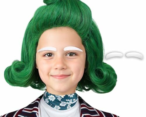 ColorGround Green Styled Cosplay Wig for Halloween (Green for Kids)