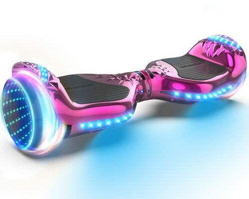 Crystal Light Wheel Hoverboard, New Version Bluetooth Hover Board, Chrome and Design Color Self-Balance Electric Scooter