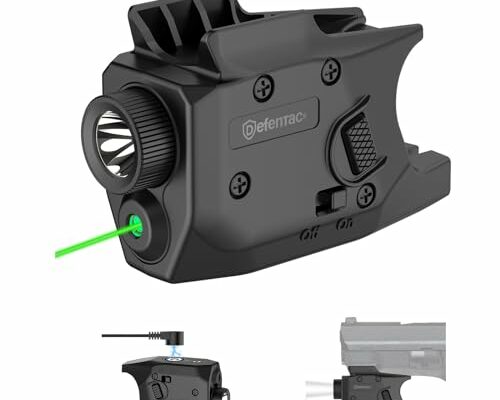 Defentac 350 Lumens Pistol Light and Green Laser Sight Combo is Compatible with M&P Shield and M&P Shield Plus, 9mm/.40 Only, Magnetic Rechargeable, NOT for Other Handguns.