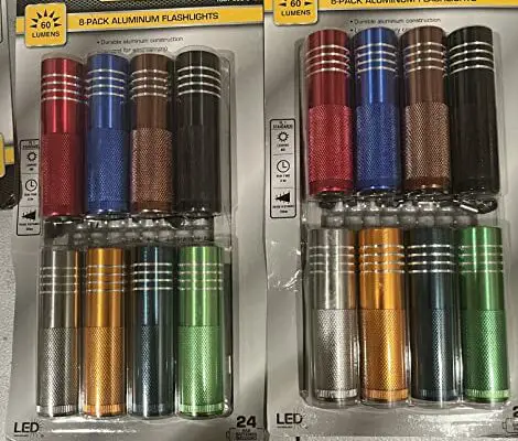 Defiant LED Aluminum Flashlight Combo (8-pack) with Batteries