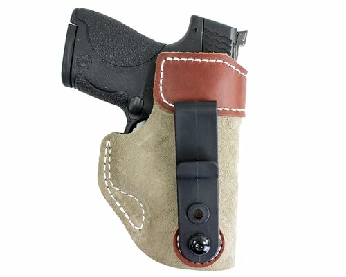 DeSantis Sof-Tuck Gun Holster with Adjustable Cant, Soft No-Slip Suede, Fits S&W SHIELD/RUGER SR9C/SPRINGFIELD HELLCAT, Unisex Holster, Available for Most Concealable Handguns in Right and Left Hand