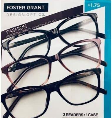 Design Optics by Foster Grant women's Fashion Reading Glasses 3PK +1.75