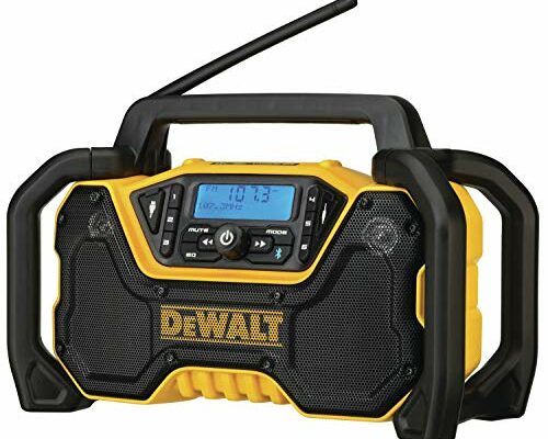 DEWALT 12V/20V MAX Portable Bluetooth Radio, Cordless, 100 ft Range, 3.5” Subwoofers, Jobsite (DCR028B)