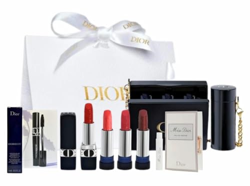 Dior Minaudiere Rouge Lipsticks and Mini Cell Energy Skincare Holiday Gift Set Limited Edition