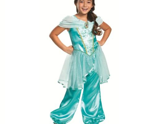 Disguise Disney Princess Jasmine Classic Girls' Costume, Teal, Small (4-6x)