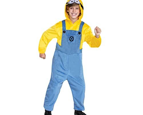 Disguise Kevin Minion Costume for Kids, Official Minions Rise of Gru Kevin Costume Outfit and Headpiece, Child Size Small (4-6)