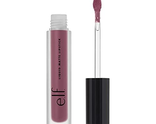 e.l.f. Cosmetics Liquid Matte Lipstick, Highly Pigmented, Quick Drying & Smudge Proof, Nourish & Soften, Diamond-Shaped Wand, Wine Tour