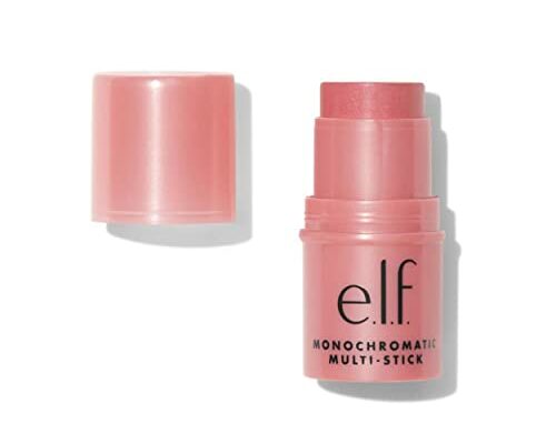 e.l.f. Monochromatic Multi Stick, Luxuriously Creamy & Blendable Color, For Eyes, Lips & Cheeks, Dazzling Peony, 0.155 Oz (4.4g)