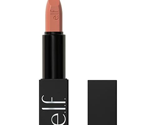 e.l.f. O Face Satin Lipstick, Richly Pigmented, Nourishing & Long-Lasting Creamy Lipstick, Infused With Jojoba, Vegan & Cruelty-Free, Dirty Talk