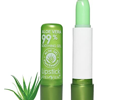 Eliversion Aloe Vera Lipstick, Magic Temperature PH Color Changing Moisturizing Lipstick, Tinted Lip Balm, Lip Tint, Lip Makeup, Glossier Lip Balm, Natural Lasting Moisturizing Lipstick for Women