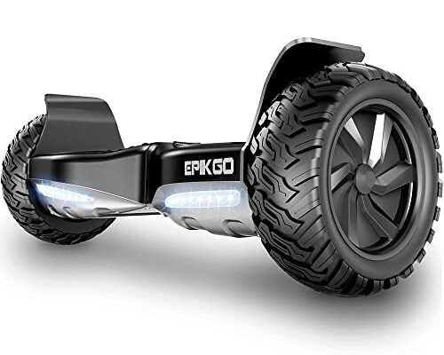 EPIKGO Self Balancing Scooter Hover Self-Balance Board, All-Terrain 8.5” Alloy Wheel, 400W Dual-Motor, LG Battery, Board Hover Tough Road Condition [Classic Series, Black, Model: EL-ES03]