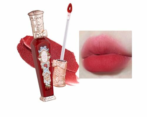 Flower Knows Strawberry Rococo Cloud Lip Cream Matte Liquid Lipstick-Long Lasting&Highly Pigmented Lip Stain -Velvety Waterproof Lip Makeup for Girls&Women-0.12 Fl Oz,1 Count(S09 Strawberry Crown)