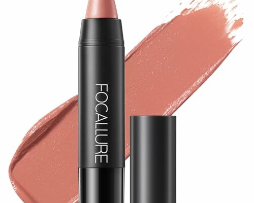 FOCALLURE Ultra Chic Matte Lipstick,Rich Vitamin E Lip Crayon,Lightweight Matte Color without Drying or Fading,Long Lasting Waterproof Lips Makeup,FUZZY WUZZY