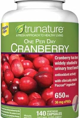 Generic Tru-Nature Cranberry 650 mg, 140 Vegetarian Capsules, 140 Day Supply