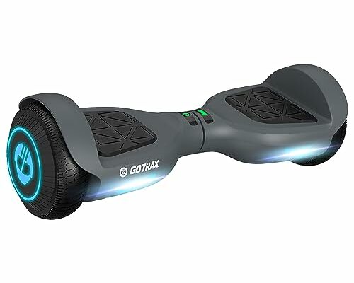 Gotrax Edge Hoverboard with 6.5" LED Wheels & Headlight, Top 6.2mph & 3.1 miles Range Power by Dual 200W Motor, UL2272 Certified and 50.4Wh Battery Self Balancing Scooters for 44-176lbs(Gray)