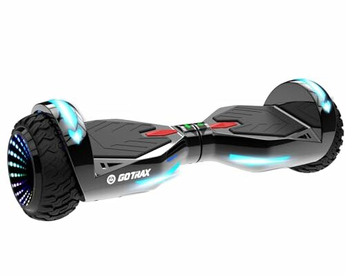 Gotrax NOVA PRO Hoverboard with LED 6.5" Offroad Tires, Music Speaker and 6.2mph & 5 Miles, UL2272 Certified, Dual 200W Motor and 93.6Wh Battery All Terrain Self Balancing Scooters for Kids Adults(Silver)