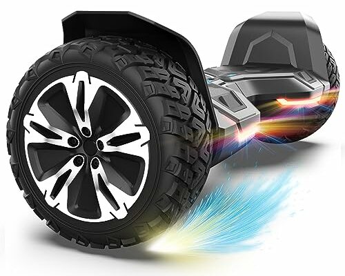 Gyroor Warrior 8.5 inch All Terrain Off Road Hoverboard with Bluetooth Speakers and LED Lights, UL2272 Certified Self Balancing Scooter