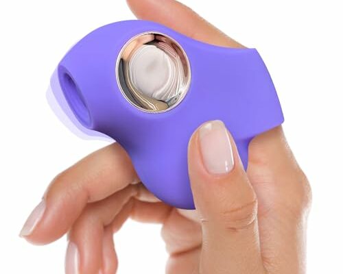 Handheld Mini Electric Massager Tool for Lip - 10 Vibrating Modes | Waterproof | Type-C Charging | Safe Silicone Material | Cordless | Enhances Lip Balm Absorption (Purple)