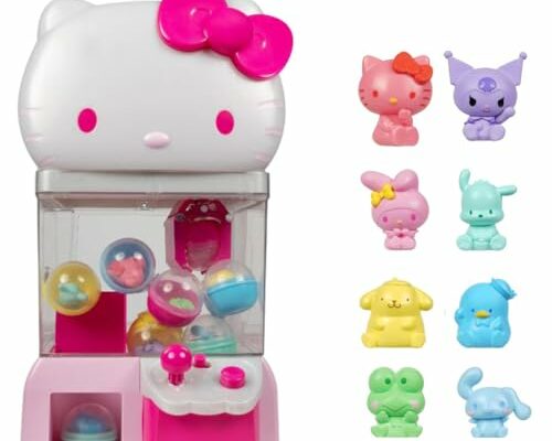 Hello Kitty and Friends, 12” Claw Machine with 8 Collectible Mini Figures - Officially Licensed Sanrio Product from Jazwares (Amazon Exclusive)