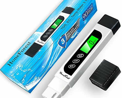 HoneForest Water Quality Tester, Accurate and Reliable, TDS Meter, EC Meter & Temperature Meter 3 in 1, 0-9990ppm, Ideal Water Test Meter for Drinking Water, Aquariums, etc.