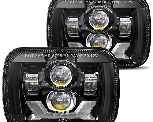 HWSTAR 2022 180W 1000% Bright H6054 5x7 7x6 Led Headlights Compatible with Jeep Cherokee XJ Wrangler YJ [ DOT][Anti-glare][DRL Turn Signal][Hi/Low Sealed Beam] Ford Chevy GMC Toyota Nissan Dodge etc