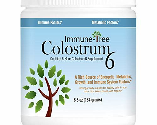 Immune-Tree 100% Bovine Colostrum Powder, 120 Servings, 6.5oz, Supports Anti-Aging, Healthy Immune System, Gut & Digestion, Muscle & Tissue, & Wellness, Made in USA from Grass Fed, Grade A Dairy Cows