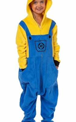 INTIMO Despicable Me Minions Boys' Bob The Minion Union Suit Costume Sleep Pajama For Kids (6/7) Yellow