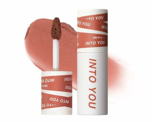 INTO YOU Matte Lipstick Lip Mud, Waterproof Long Lasting Smudge Proof Velvet Lip Stains, Multi-Purpose for Lip and Cheek, Non-Stick Cup Not Fade Lip Gloss Makeup Cosmetics Official Directly (EM05)