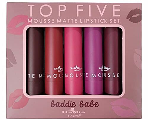 Italia Deluxe Top Five Baddie Babe Mousse Matte Lipstick Set