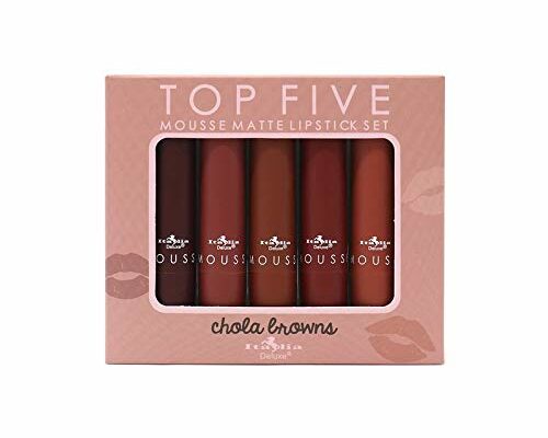 Italia Deluxe Top Five Mousse Matte Lipstick Set Chola Browns