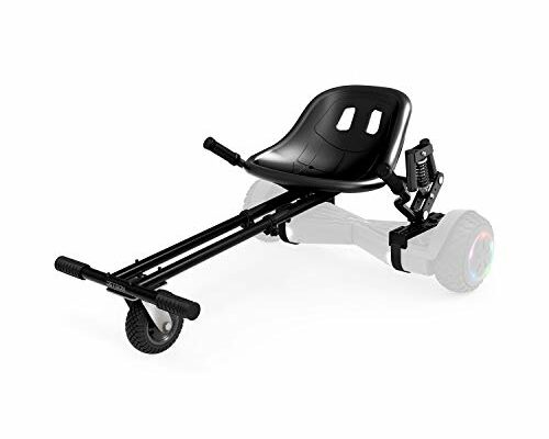 Jetson JetKart 2.0 Universal Hoverboard Attachment, 6" Tire, Bucket Seat, Adjustable Footrest Accommodates Most Heights, Ages 12+, Black, JKAR20-BK