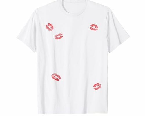 Kissed with Love: Playful and Flirty Lipstick Kisses T-Shirt