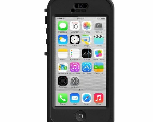 LifeProof NÜÜD iPhone 5c Waterproof Case - Retail Packaging - BLACK/CLEAR