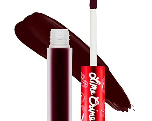 Lime Crime Velvetines Liquid Matte Lipstick, Bloodmoon (Deepest Blood Red) - Bold, Long Lasting Shades & Lip Lining - Stellar Color & High Comfort for All-Day Wear - Talc-Free & Paraben-Free