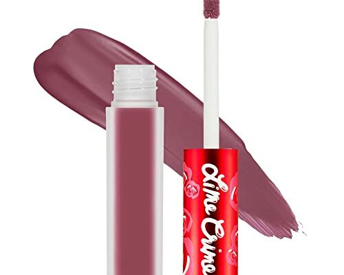 Lime Crime Velvetines Liquid Matte Lipstick, Teddy Bear - Lilac Brown - Long-Lasting Velvety Matte Lipstick - Won't Bleed or Transfer - Vegan