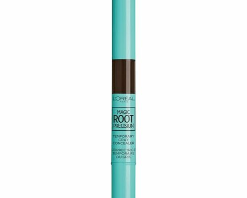 L'Oreal Paris Magic Root Precision Temporary Gray Hair Color Concealer Brush, 4 Dark Brown, 0.05 fl; oz.