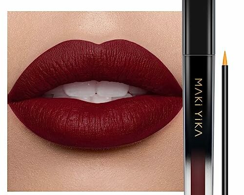 MAKI YIKA Dark Red Lipstick for Women Color Stay Long Lasting Lipsticks, No Smudge Matte Liquid Lipstick Transferproof Cruelty-Free Lip Color | PARTY GO