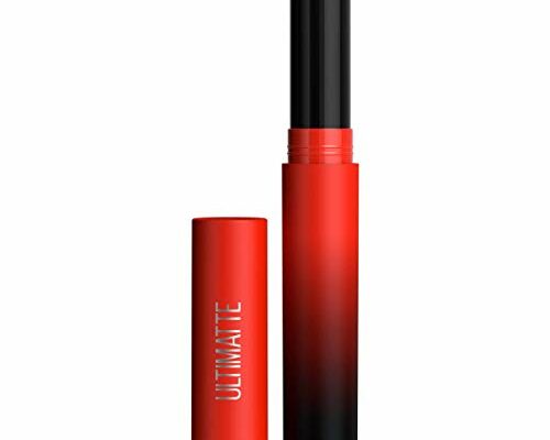 Maybelline Color Sensational Ultimatte Matte Lipstick, Non-Drying, Intense Color Pigment, More Scarlet, Scarlet Red, 1 Count